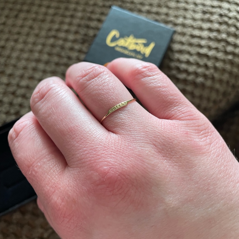 Catbird Famous Letter Ring (size 8)
